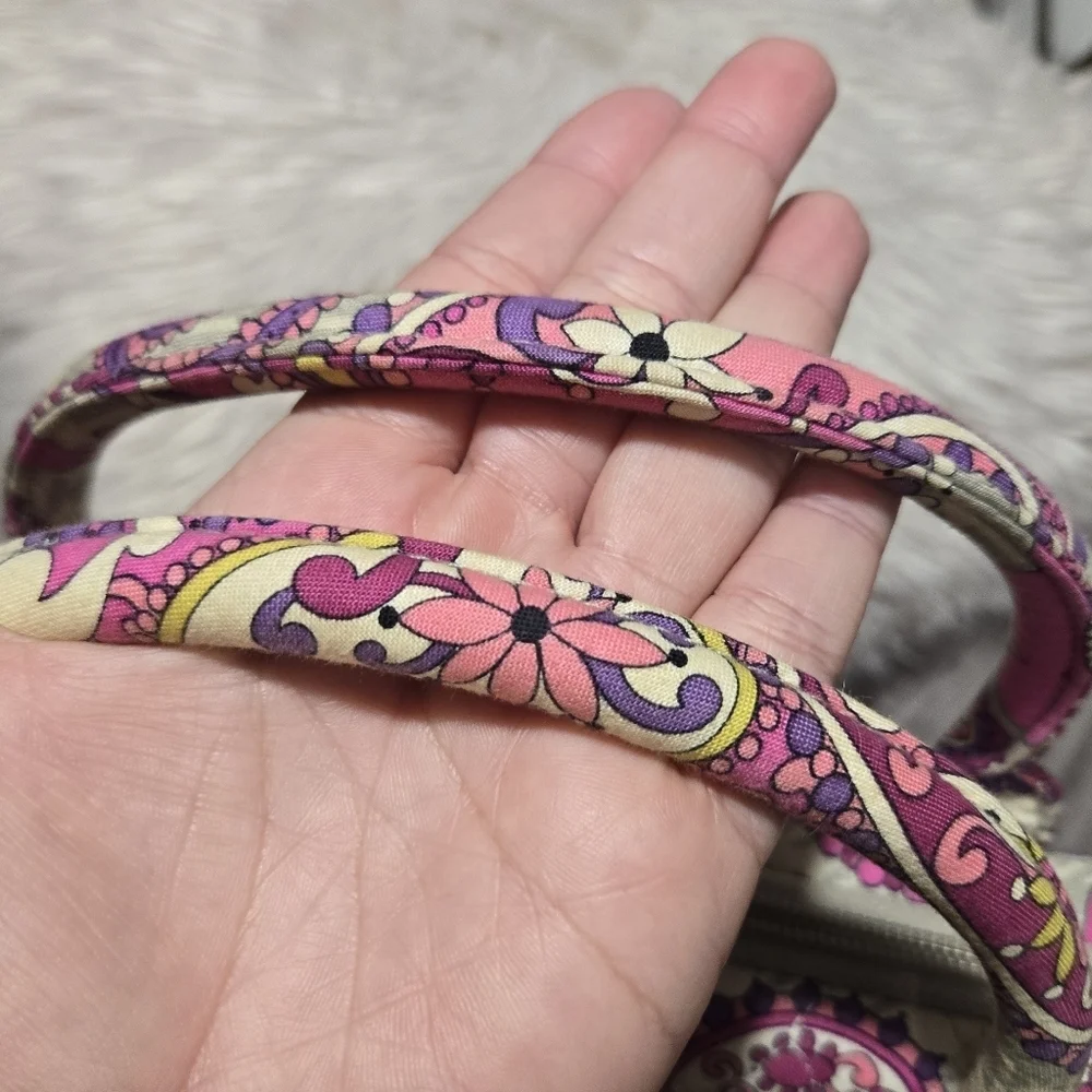 Vera Bradley Quilted Hard Shell Laptop Crossbody Case Paisley Meets Plaid